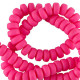 Polymer beads rondelle 7mm - Neon pink